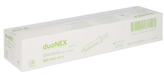 Dviejų dalių Luer jungties švirkštas
