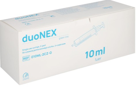 Dviejų dalių Luer jungties švirkštas