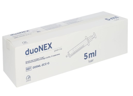 Dviejų dalių Luer jungties švirkštas