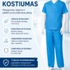 Chirurginis vienkartinis kostiumas Chirurginis vienkartinis kostiumas