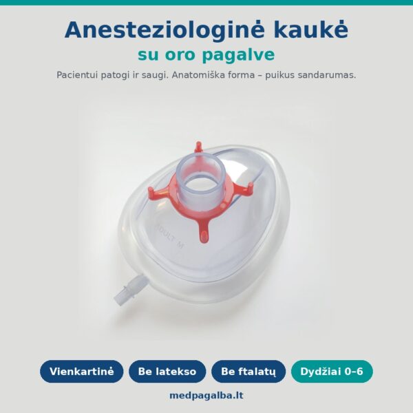Anesteziologinė kaukė su oro pagalve