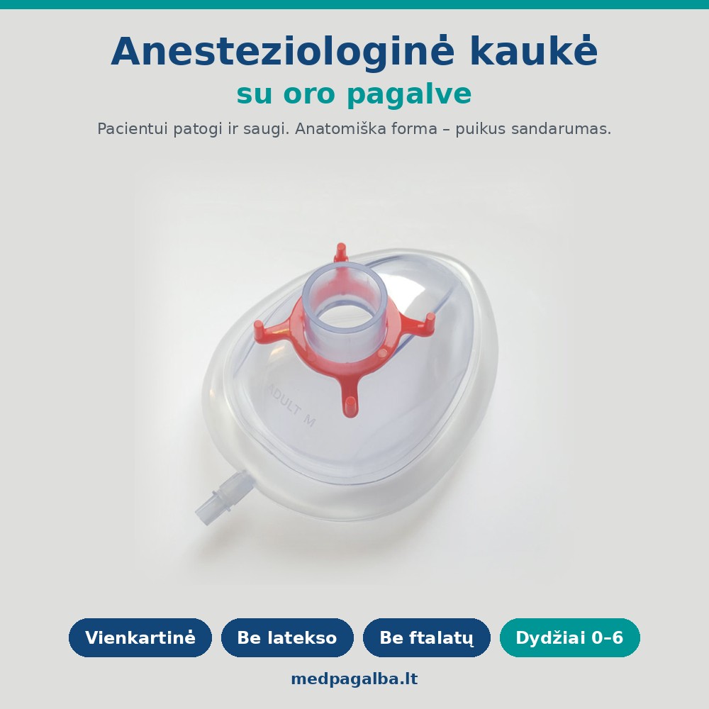 Anesteziologinė kaukė su oro pagalve